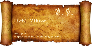 Michl Viktor névjegykártya